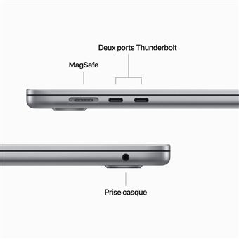 Apple MacBook Air 13,6'' Liquid Retina - M2 GPU 8 coeurs - 16 Go