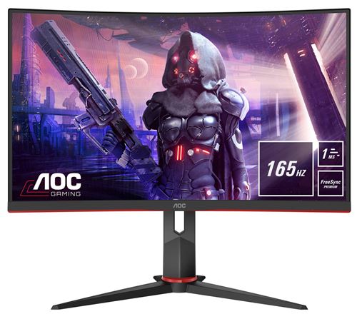AOC Gaming C24G2U/BK - LED-monitor - 24 (23.8 zichtbaar) - 1920 x 1080 Full HD (1080p) @ 144 Hz - IPS - 250 cd/m² - 1000:1 - 1 ms - 2xHDMI, VGA, DisplayPort - luidsprekers - zwart