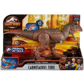 Dinosaure Jurassic World Carnotaurus Toro Marron