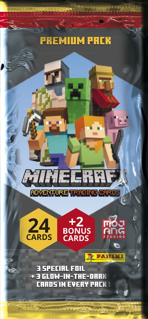 Pack Premium de 26 pochettes Panini Minecraft Trading Cards - Carte à ...