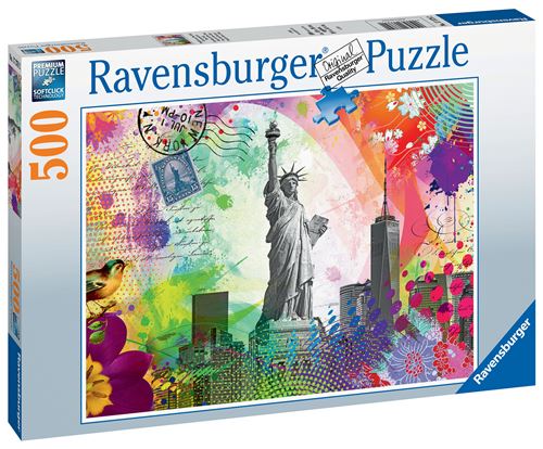Puzzle 500 pièces : Carte postale de New York Ravensburger France - vue 2