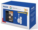 Pack Smartphone Google Pixel 6A 6.1" 5G Double SIM 128 Go Charbon + Chromecast Google TV HD Blanc