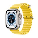 Apple Watch Ultra + Cellular, boîtier Titane 49mm avec Bracelet Océan Jaune