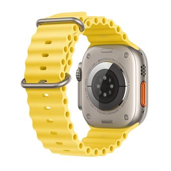 Apple Watch Ultra + Cellular, boîtier Titane 49mm avec Bracelet Océan Jaune