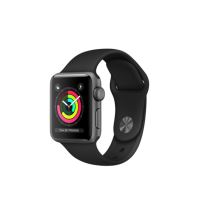 Apple Watch Series 3 38 mm Space Grey aluminium behuizing met zwarte gesp