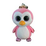 Porte-clés en peluche Ty Mini Boos Clip Glider Le Pingouin Rose et Blanc