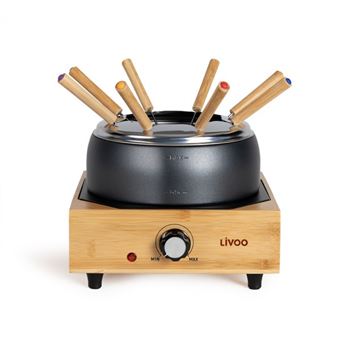 Noir 800 Livoo W fnac fondue | Belgique DOC287 électrique bois à et Appareil