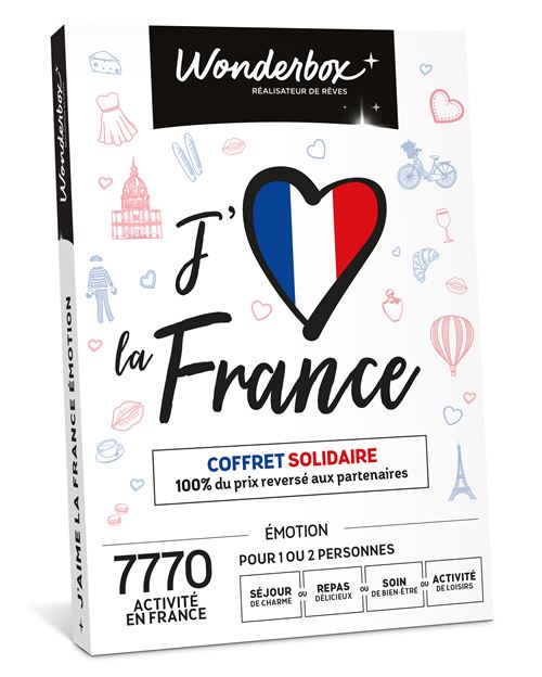 Coffret cadeau Wonderbox J'aime La France Emotion Solidaire