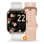 Montre connectée Ice-Watch Smart One 38 mm Or Rose avec Bracelet supplémentaire Rose Blanc