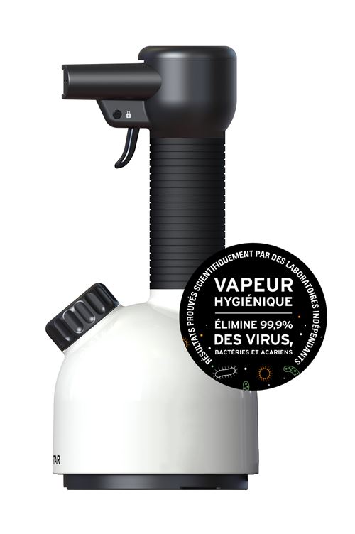 Laurastar IGGI Pure White, Zuiverende Stomer, Desinfecteert, Reinig stoffen en voorwerpen, Compacte Draagbaar en Design (Wit)