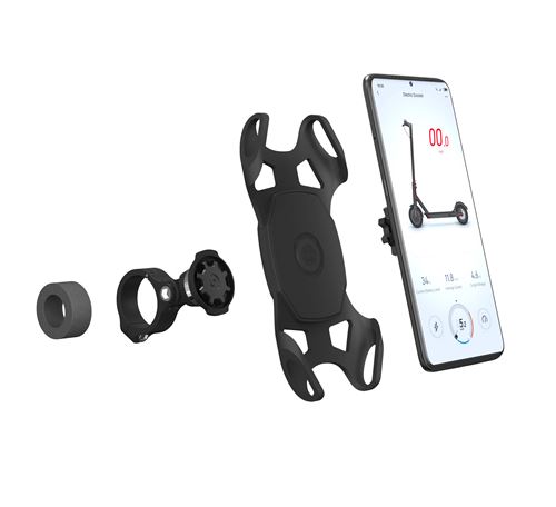 Moex Sacoche Guidon Vélo Étanché Rotative 360° - Compatible Xiaomi Redmi Note 13 Pro 4G, Fenêtre Tactile + Rangement, Noir