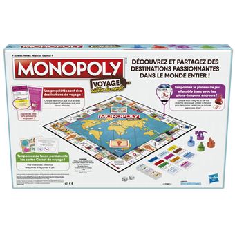Jeu classique Hasbro Monopoly Voyage Autour Du Monde
