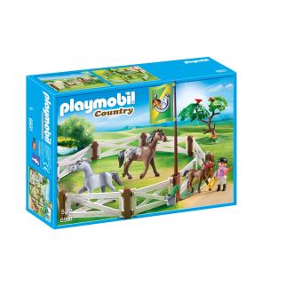 Playmobil Country 6931 Enclos avec chevaux - Playmobil - Achat & prix
