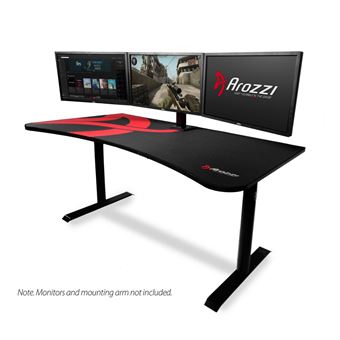 Bureau de Jeu Bureau Gamer LED Ergonomique 120 x 60 x 74 cm Poste de  Travail Informatique PC Table, Noir+Argent