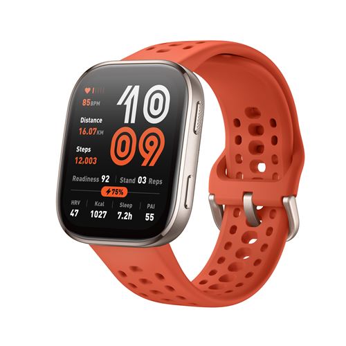 Montre connect&eacute;e Amazfit Bip 6 (1,97""), 2 000 nits, cartographie hors ligne, 140 sports, rouge