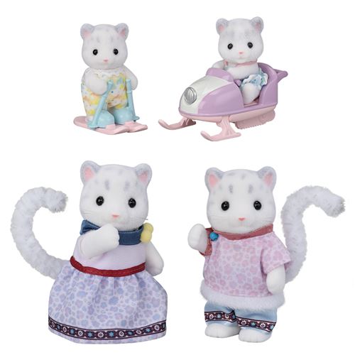 Figurines Sylvanian Families La famille Panthère des neiges