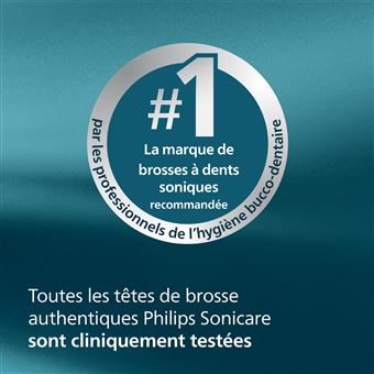 PHILIPS Sonicare brosettes HX6016/87 Tetes de brosse a dents standard ProResults - Lot de 6