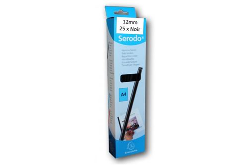 Bo&icirc;te de 25 baguettes 12mm - A4 - EXACOMPTA - Noir - 129781E