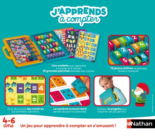JEU J'APPRENDS À COMPTER - JEUX DE SOCIÉTÉ / Préscolaire (5 ans et -) (avant de savoir lire