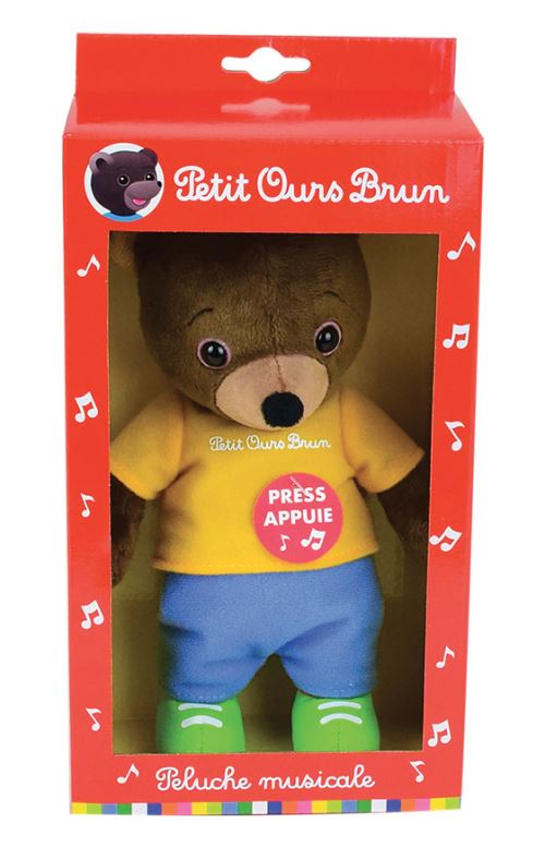 Peluche Jemini Petit Ours Brun musical Personnage en peluche à