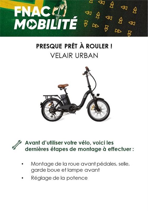 Vélo électrique pliable Velair Urban 250 W Blanc Vélo électrique