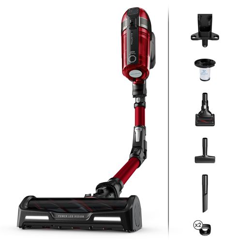 Aspirateur balai sans fil multifonction Rowenta X-Force Flex 12.60 Kit Animal RH98A9WO 320 W Rouge et Noir