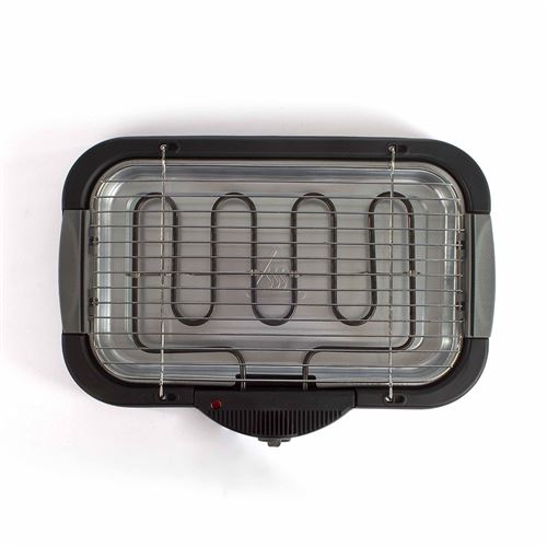 Livoo DOC153 Elektrische tafelbarbecue, 2000 W zwart en zilver