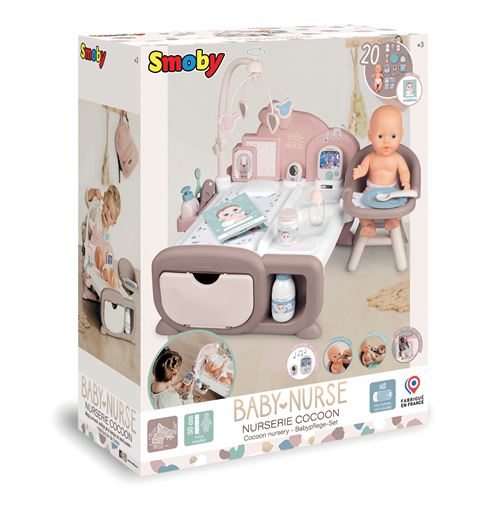 Set de nurserie Smoby Cocoon Baby Nurse avec Accessoires