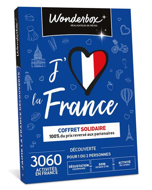 Coffret cadeau Wonderbox J'aime La France Découverte Solidaire