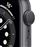 Apple Watch Series 6 GPS, 44 mm kast van spacegrijs aluminium met zwarte sportband_1