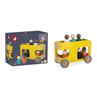 Jouet en bois Janod Bolid Bus scolaire