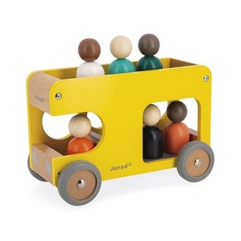 Jouet en bois Janod Bolid Bus scolaire