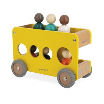 Jouet en bois Janod Bolid Bus scolaire
