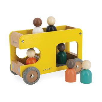 Jouet en bois Janod Bolid Bus scolaire