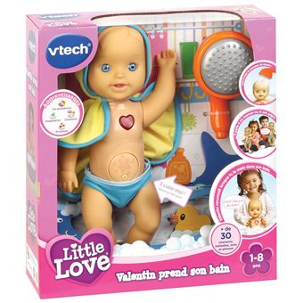 Poupon Vtech Little Love Valentin prend son bain