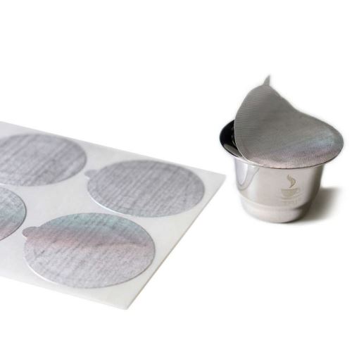 80 Opercules pour capsules de café Gefu Conscio Argent
