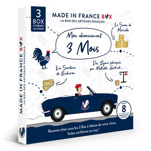 Coffret cadeau Made In France Box Mon abonnement 3 Mois Multi-Thèmes !