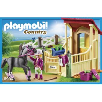 Playmobil Country 6934 Box avec cavalière et pur-sang Arabe