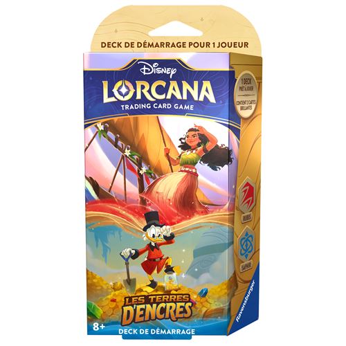 Carte à collectionner Lorcana Ravensburger Disney Deck de démarrage Rubis Saphir