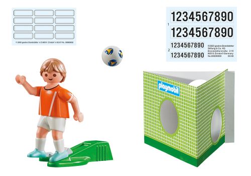 Playmobil Joueur De Football Pays-Bas Multicolore