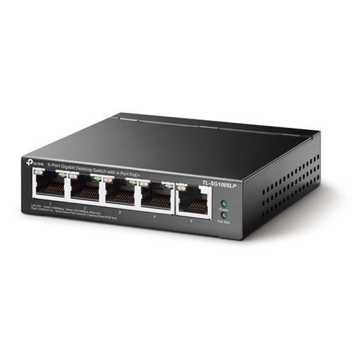 TP-Link TL-SG1005LP - V1 - commutateur - non géré - 5 x 10/100/1000 (4 PoE+) - de bureau, fixation murale - PoE+ (40 W)