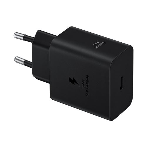 Chargeur secteur sans câble Samsung 45 W type C GaN pour appareils Galaxy Noir