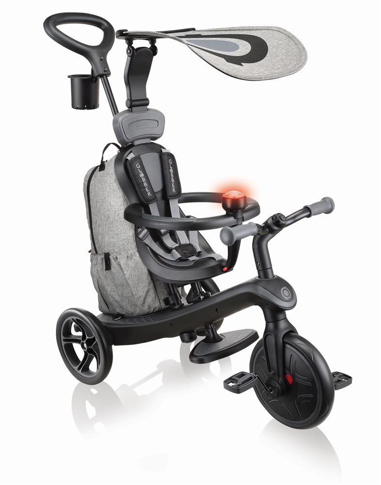 Tricycle Globber Explorer 4 en 1 Deluxe Play Noir et Gris Tricycles
