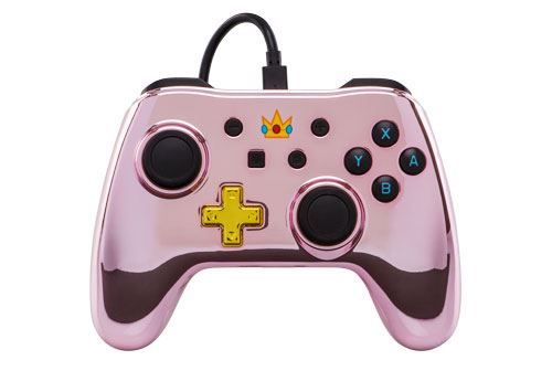 Manette filaire Nintendo Switch Chrome Peach