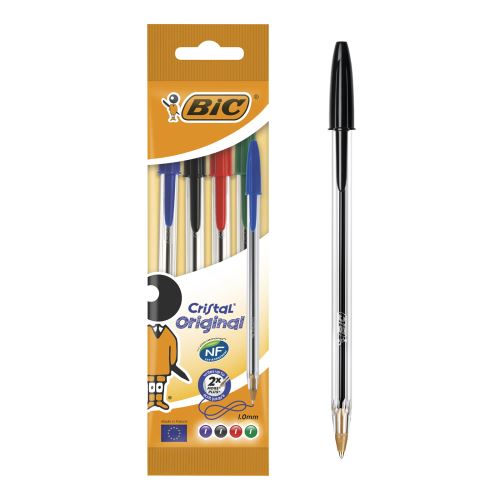 Lot De 4 Stylos À Bille Bic Cristal