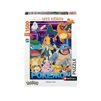 Puzzle 1500 pièces Nathan Pokémon néon