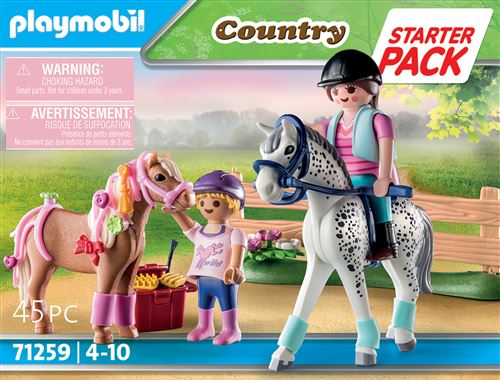 Playmobil Country 71259 Starter Pack Cavaliers et Chevaux