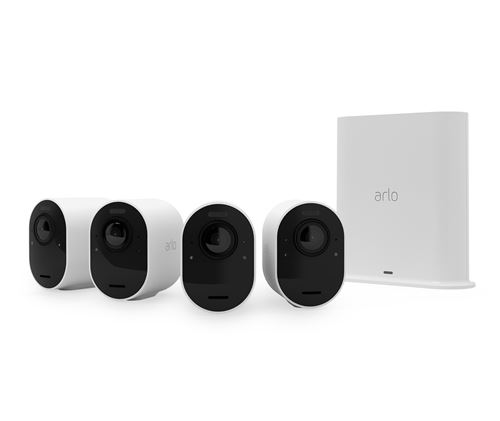 Pack de 4 caméras de surveillance connectées Arlo Ultra 2 Spotlight intérieure-extérieure Blanc