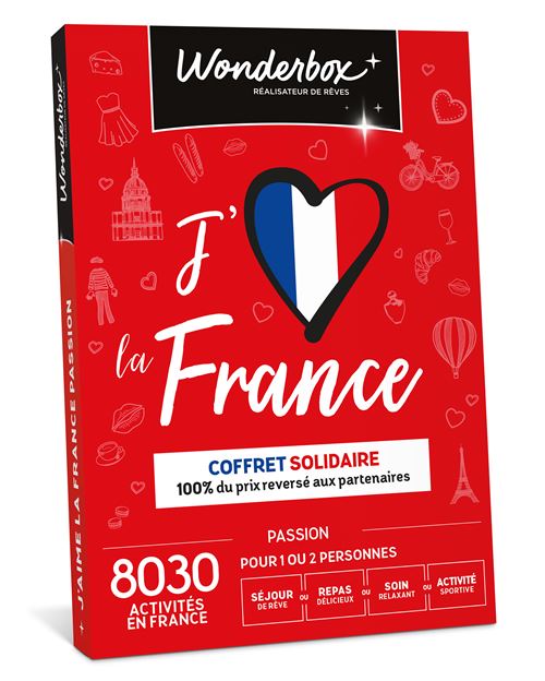 Coffret cadeau Wonderbox J'aime La France Passion Solidaire