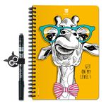 Carnet A5 Whynote Girafe avec un stylo et un porte stylo